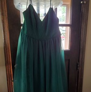 David’s Bridal tea length bridesmaid dress